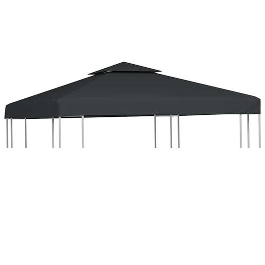 40878 vidaXL Gazebo Cover Canopy Replacement 310 g / m² Dark Grey 3 x 3 m