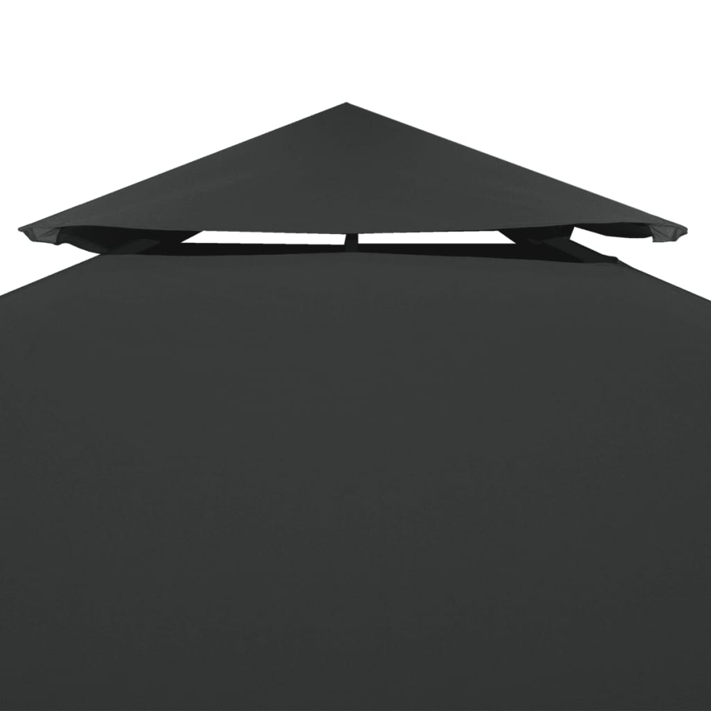 vidaXL Gazebo Canopy | Dark Grey | Polyester with PVC coating | 3x3m