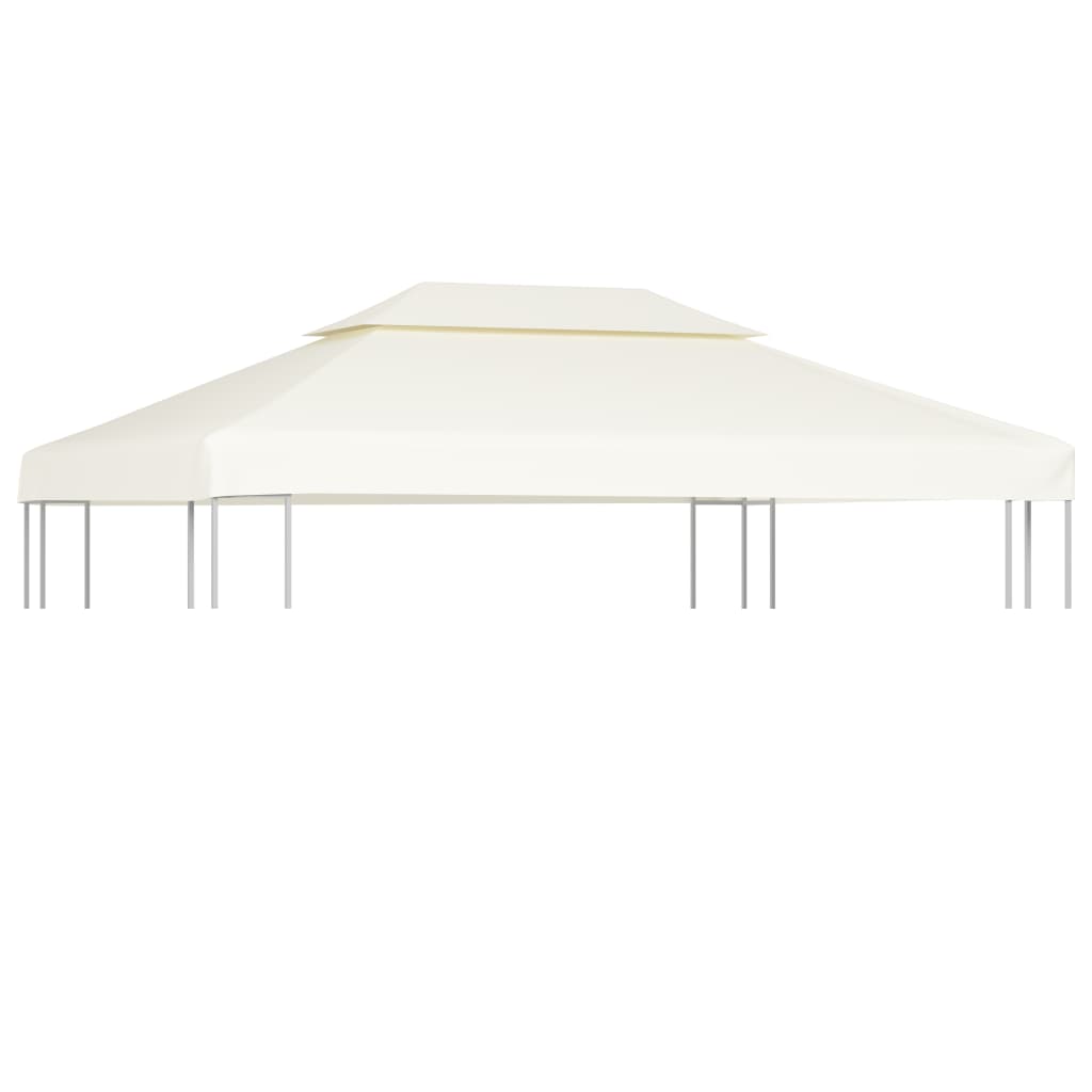 vidaXL Gazebo Cover Canopy Replacement 310 g / m² Cream White 3 x 4 m