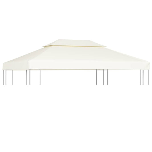 40880 vidaXL Gazebo Cover Canopy Replacement 310 g / m² Cream White 3 x 4 m
