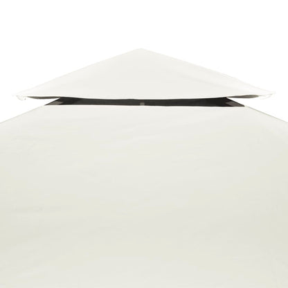 vidaXL Gazebo Cover Canopy Replacement 310 g / m² Cream White 3 x 4 m