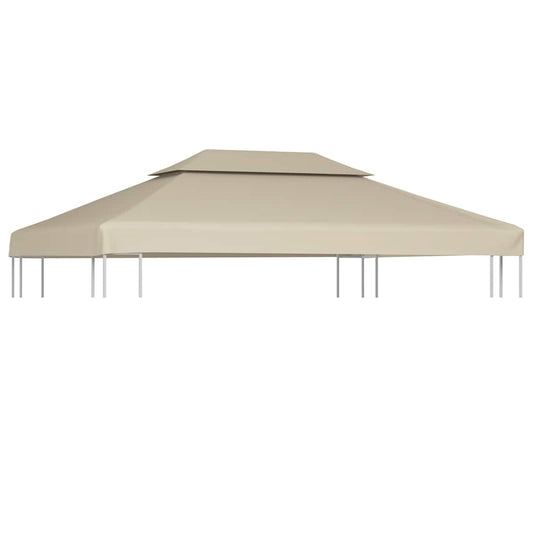 40881 vidaXL Gazebo Cover Canopy Replacement 310 g / m² Beige 3 x 4 m