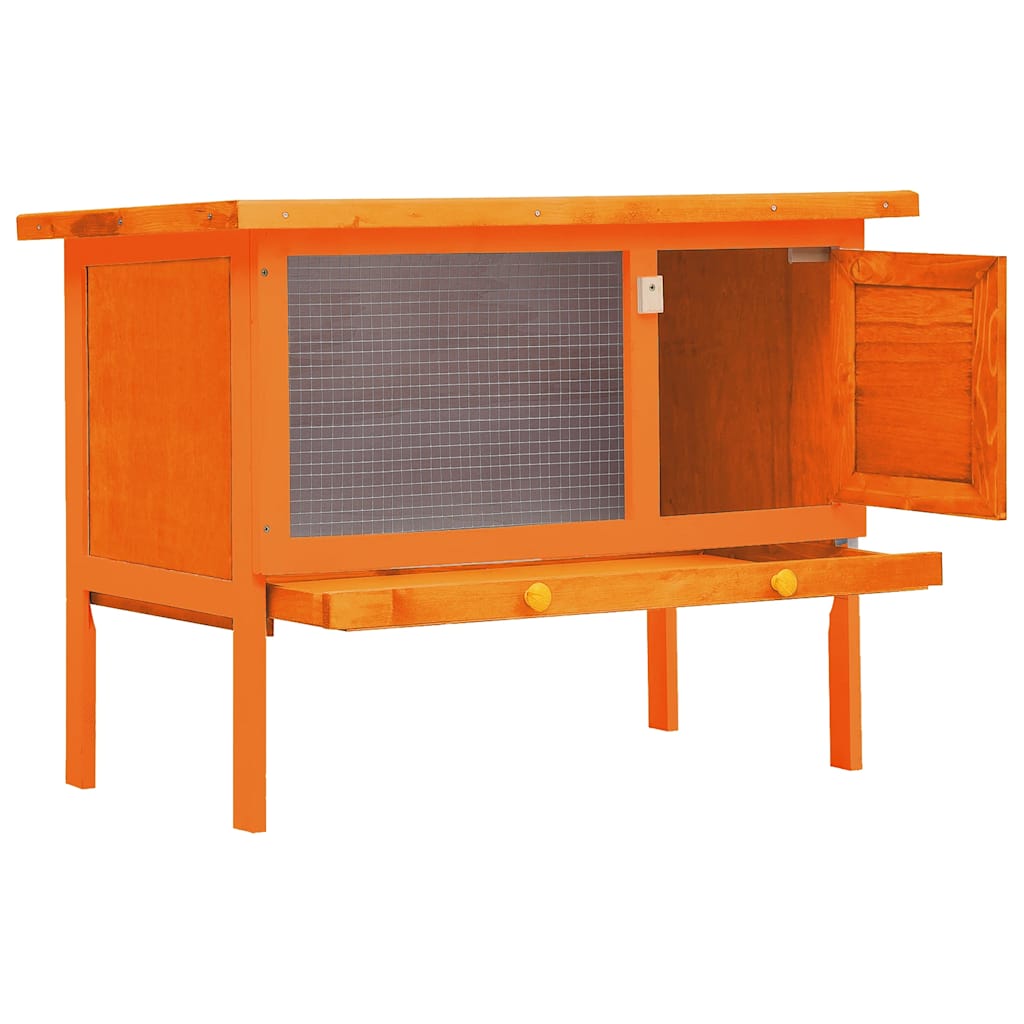 vidaXL Outdoor Rabbit Hutch Small Animal House Pet Cage 1 Layer Wood
