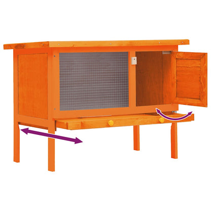 vidaXL Outdoor Rabbit Hutch Small Animal House Pet Cage 1 Layer Wood