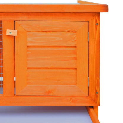 vidaXL Outdoor Rabbit Hutch Small Animal House Pet Cage 1 Layer Wood