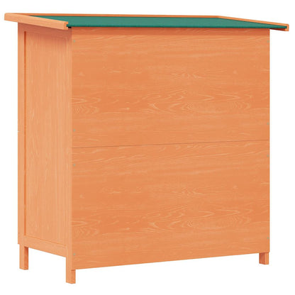 vidaXL Outdoor Rabbit Hutch Small Animal House Pet Cage 4 Doors Wood