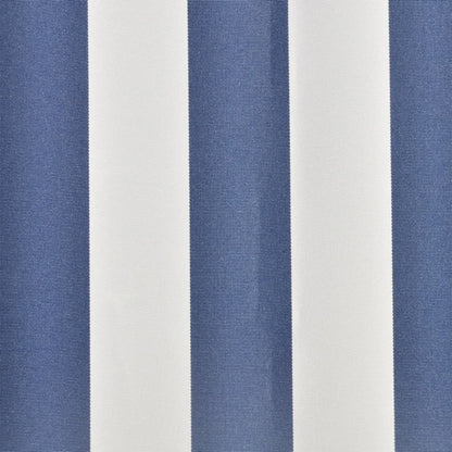 vidaXL Awning Top Sunshade Canvas Blue & White 3 x 2.5 m (Frame Not Included)