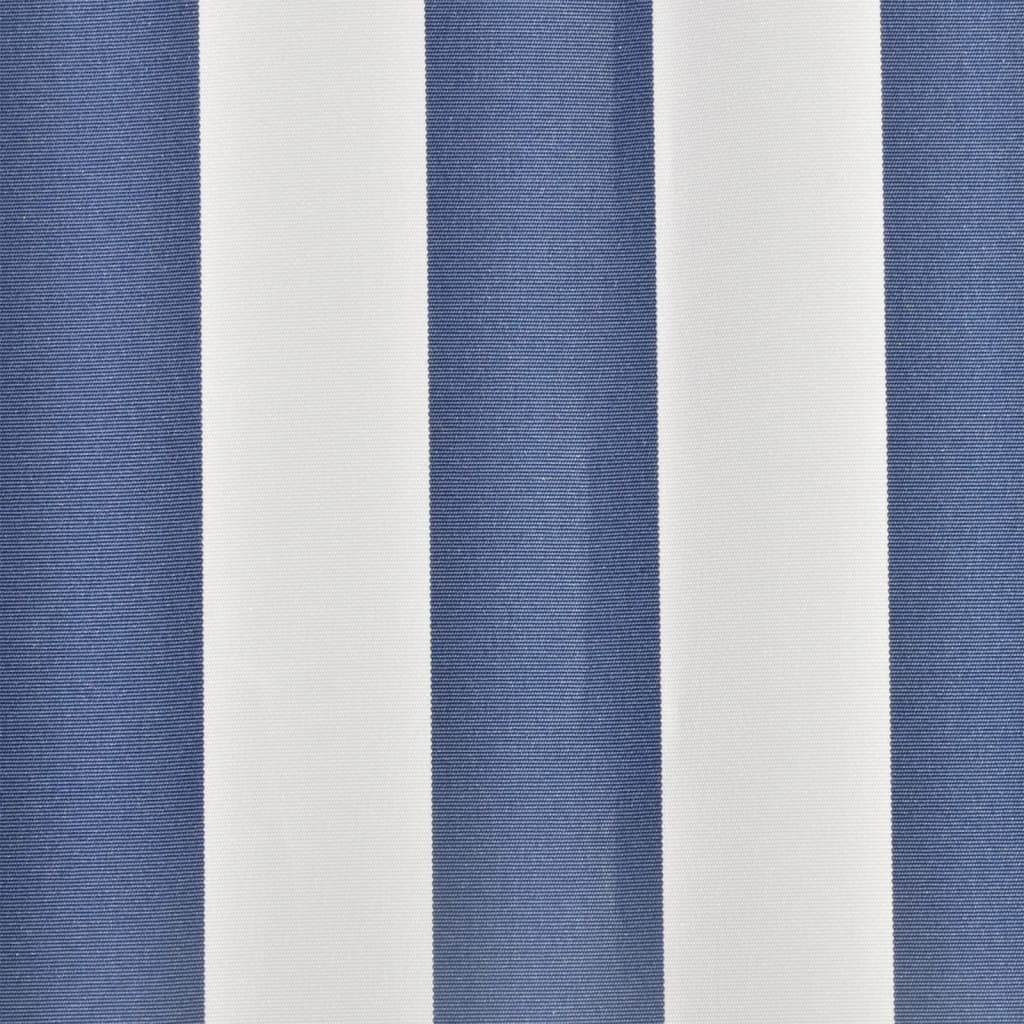 vidaXL Awning Replacement Fabric Blue and White 3x2.5 m Polyester