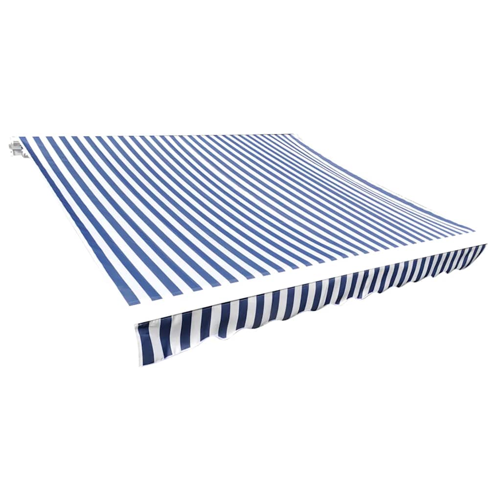 vidaXL Awning Replacement Fabric Blue and White 400x300 cm Polyester