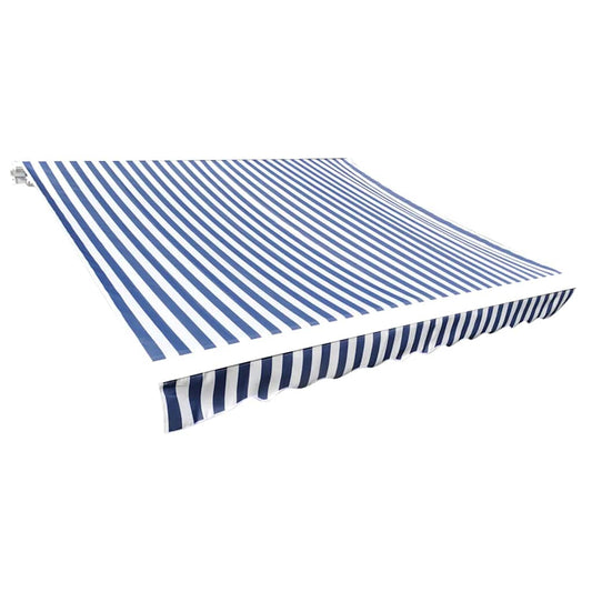 vidaXL Awning Replacement Fabric Blue and White 400x300 cm Polyester