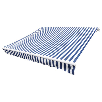 vidaXL Awning Replacement Fabric Blue and White 600x300 cm Polyester