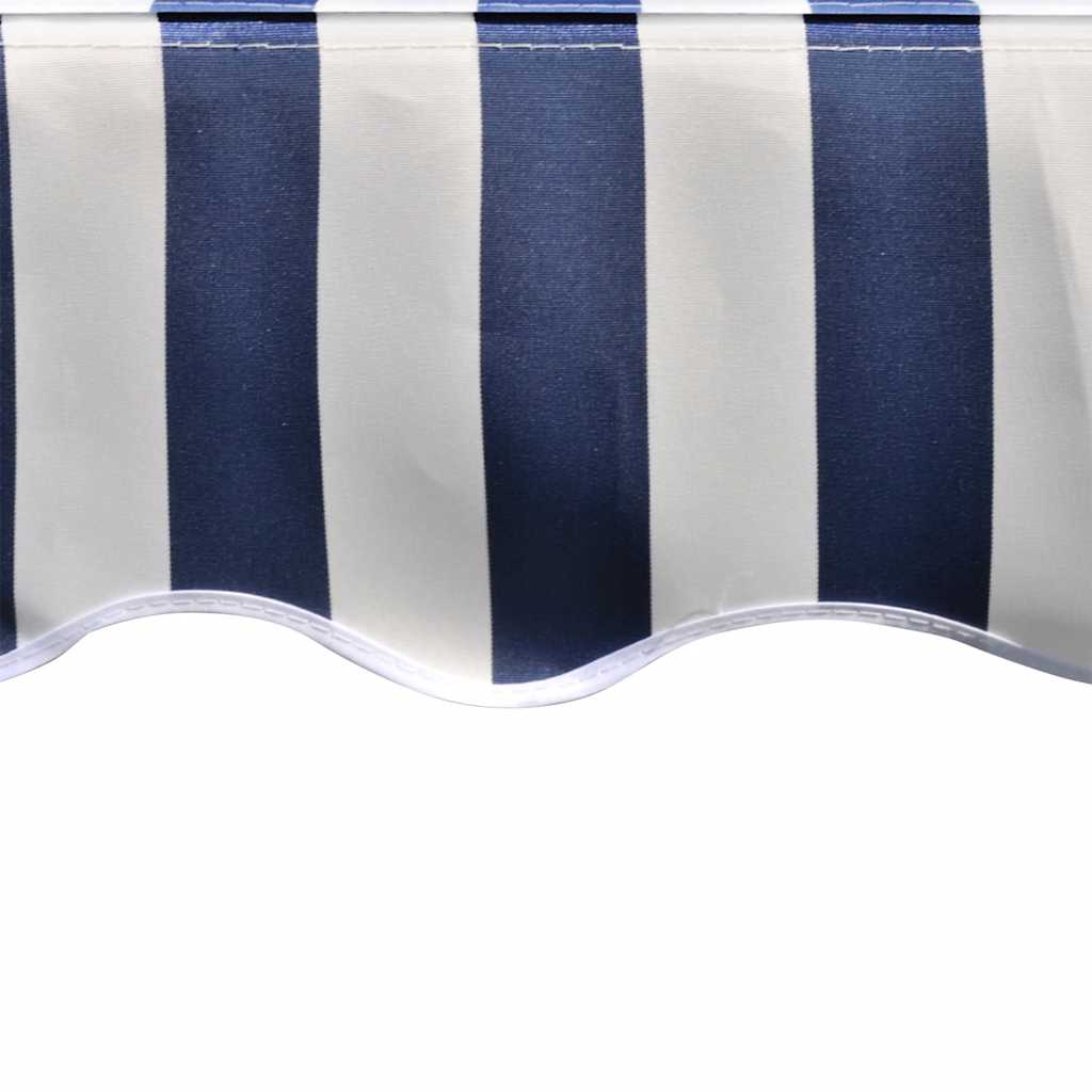 vidaXL Awning Replacement Fabric Blue and White 600x300 cm Polyester