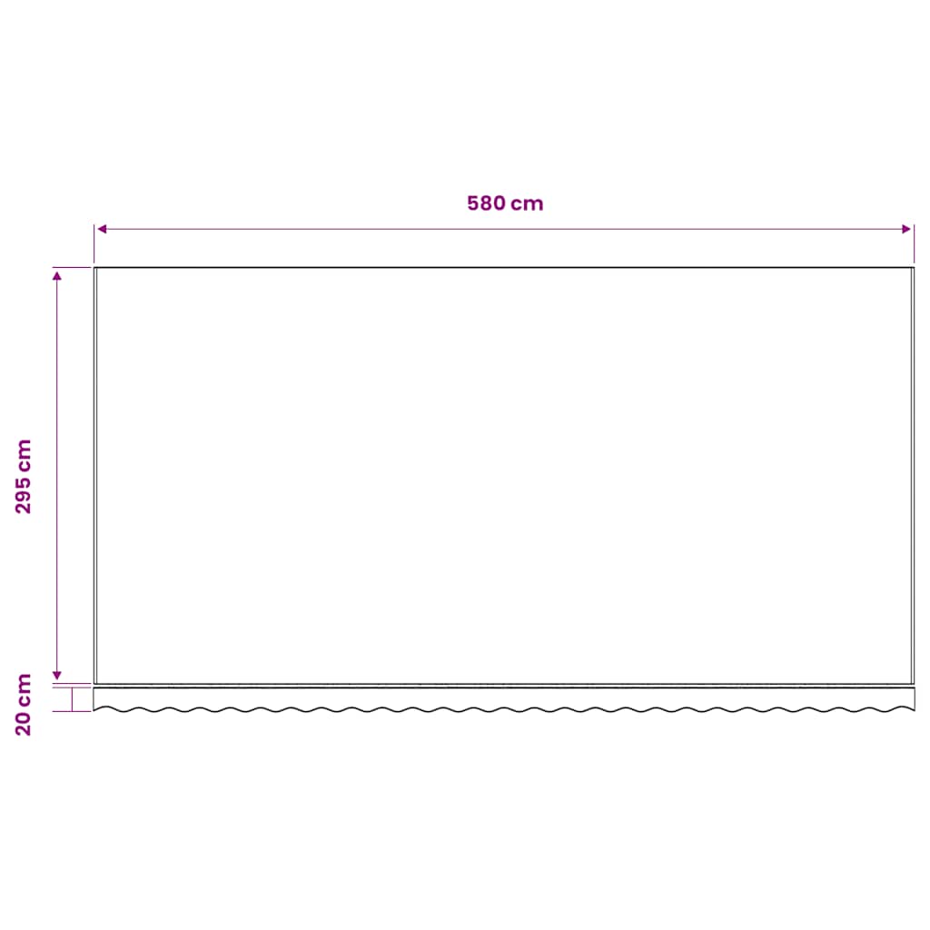 vidaXL Awning Replacement Fabric Blue and White 600x300 cm Polyester