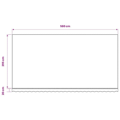vidaXL Awning Replacement Fabric Blue and White 600x300 cm Polyester