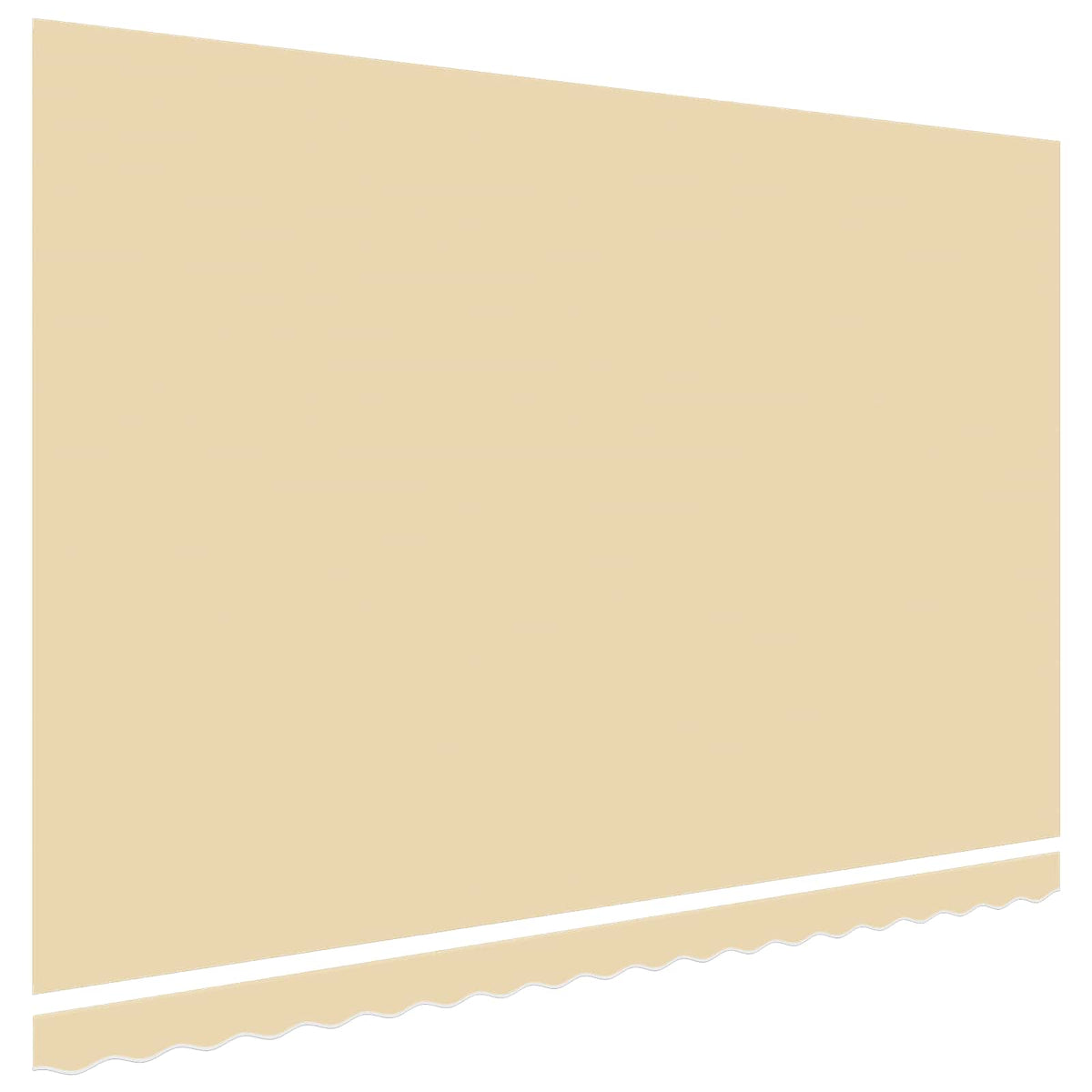 vidaXL Awning Replacement Fabric Cream 400x300 cm Polyester