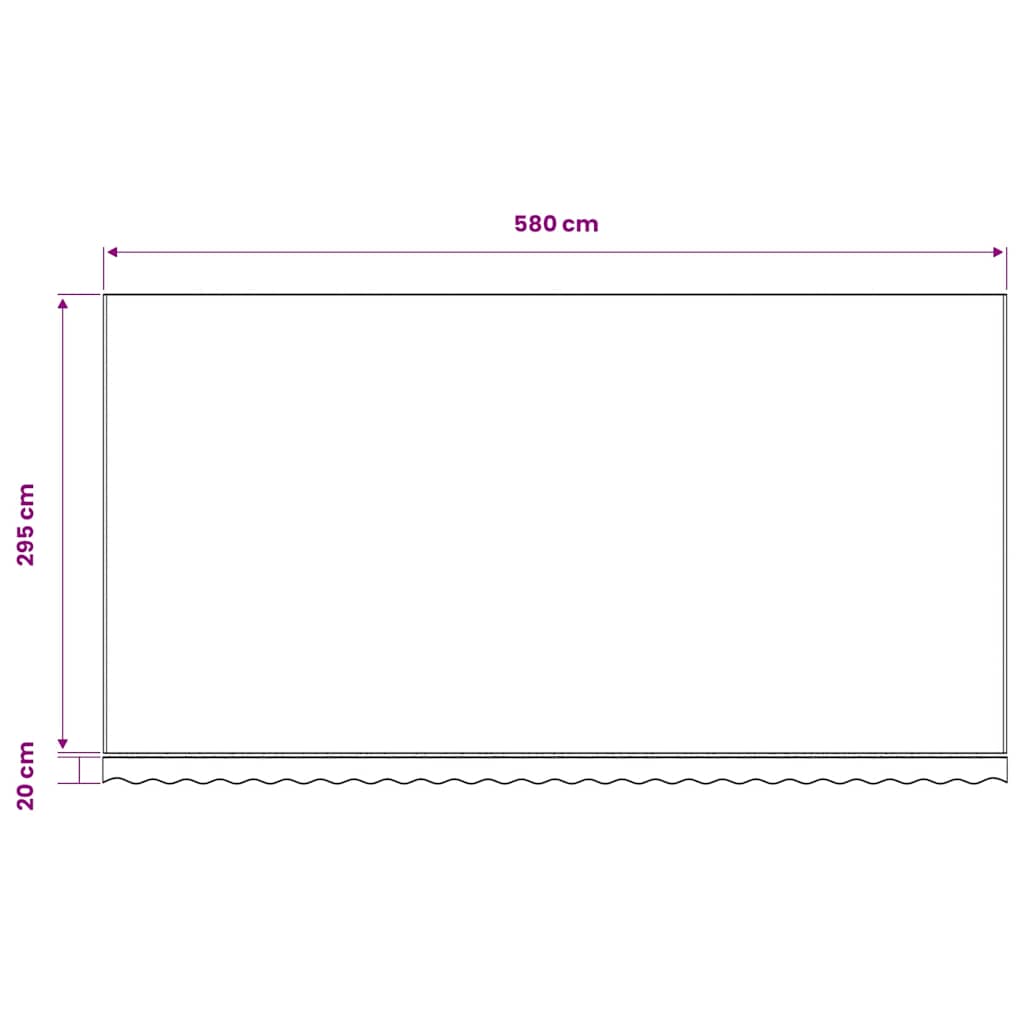 vidaXL Awning Replacement Fabric Cream 600x300 cm Polyester