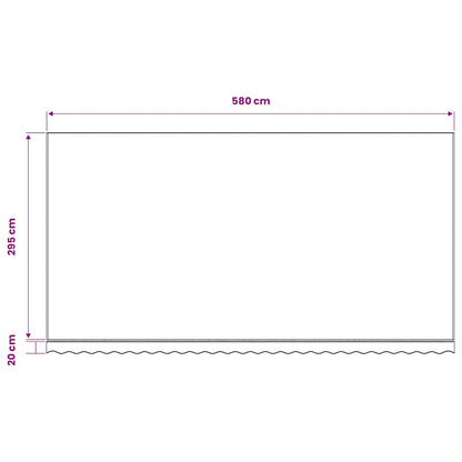 vidaXL Awning Replacement Fabric Cream 600x300 cm Polyester