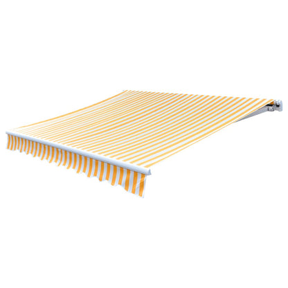 vidaXL Awning Top Sunshade Canvas Sunflower Yellow & White 3x2.5m
