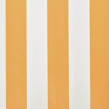 vidaXL Awning Top Sunshade Canvas Sunflower Yellow & White 4 x 3 m (Frame Not Included)