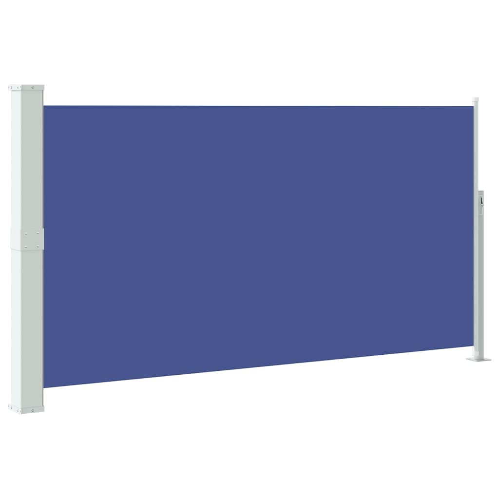 vidaXL Side Awning | Blue (screen), Green grey (stand)