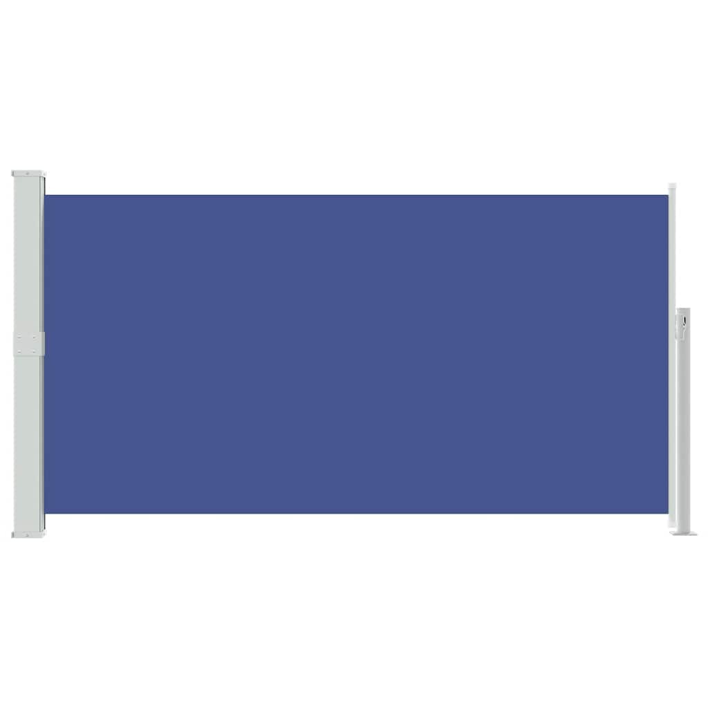 vidaXL Side Awning | Blue (screen), Green grey (stand)
