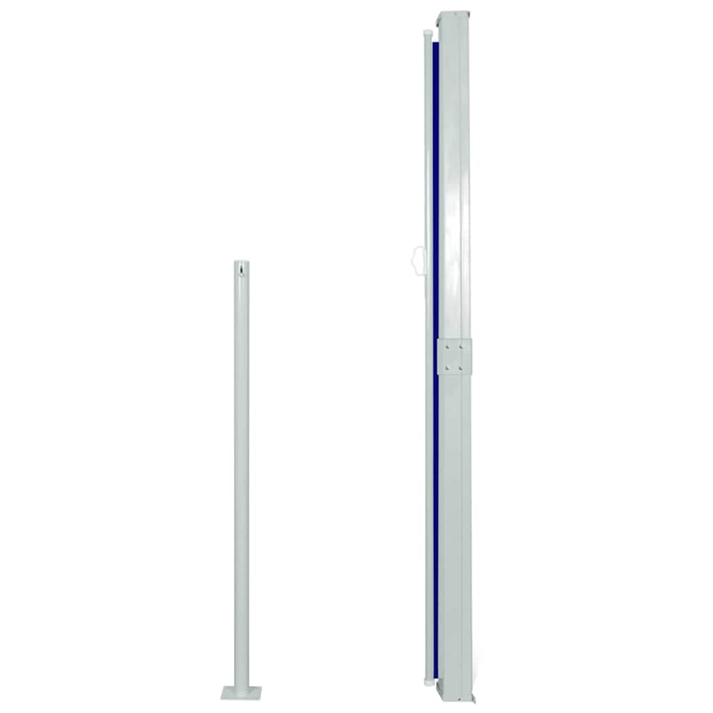 vidaXL Side Awning | Blue (screen), Green grey (stand)