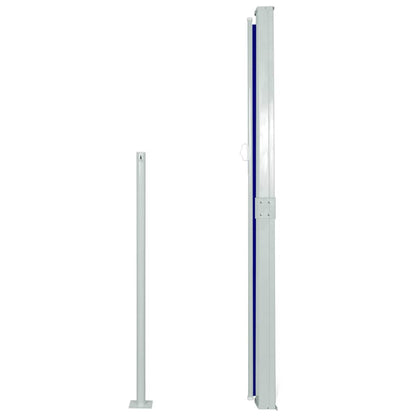 vidaXL Side Awning | Blue (screen), Green grey (stand)