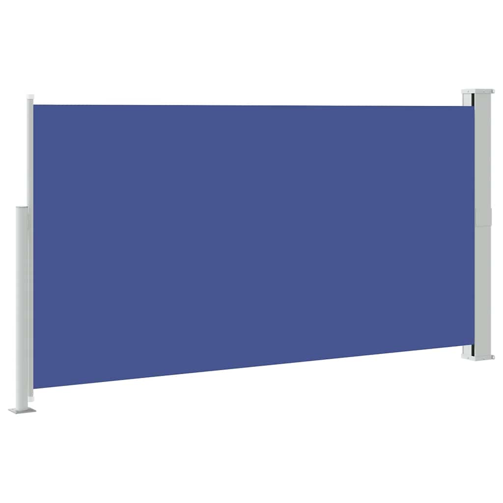 vidaXL Side Awning | Blue (screen), Green grey (stand)