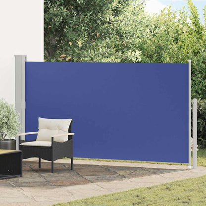 vidaXL Side Awning | Blue (screen), Green grey (stand)