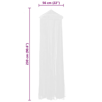 50263 vidaXL Mosquito Net 2 pcs Round 56x325x230 cm