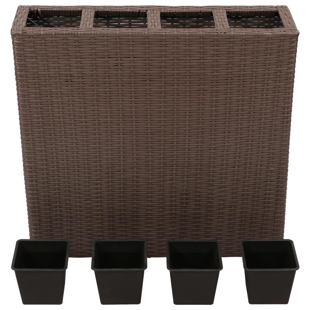 vidaXL Raised Bed | Brown | Poly rattan, plastic | Medium | Raised Bed