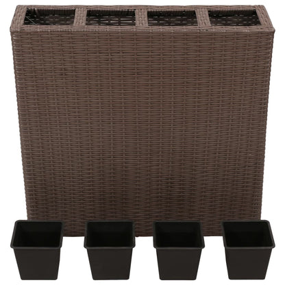 vidaXL Raised Bed | Brown | Poly rattan, plastic | Medium | Raised Bed