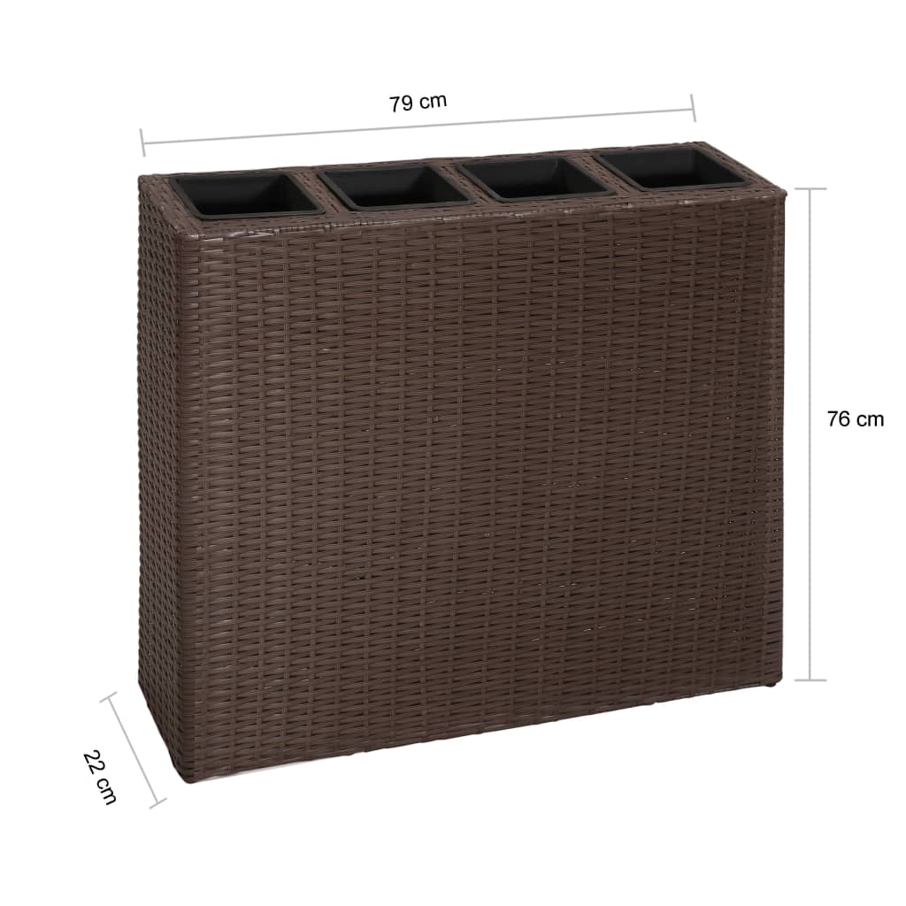 vidaXL Raised Bed | Brown | Poly rattan, plastic | Medium | Raised Bed