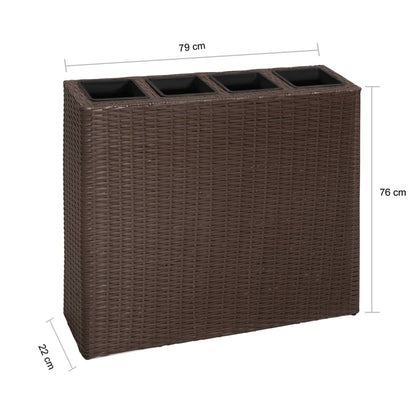 vidaXL Raised Bed | Brown | Poly rattan, plastic | Medium | Raised Bed