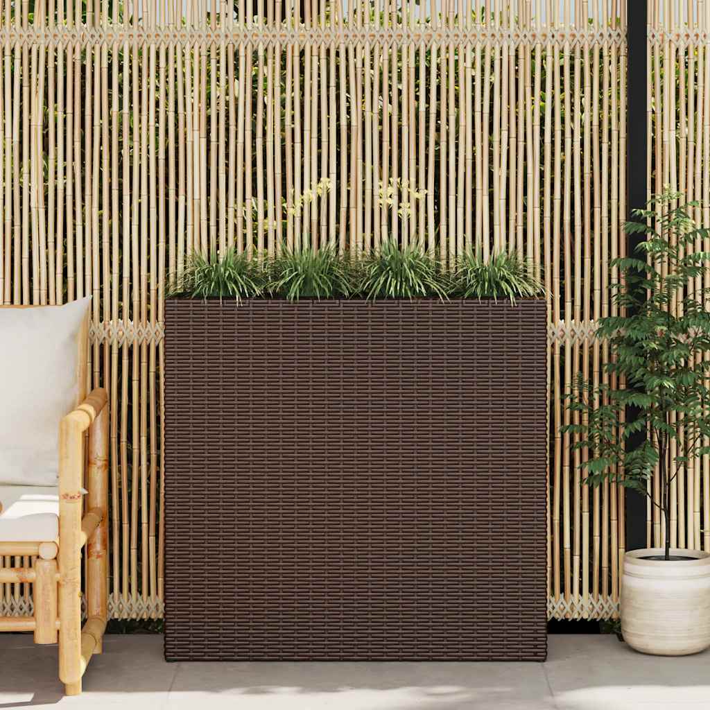 vidaXL Raised Bed | Brown | Poly rattan, plastic | Medium | Raised Bed