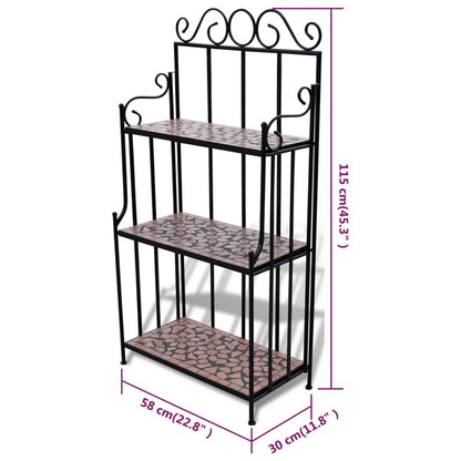 Plant Stand Plant Display Terracotta Colour Mosaic Pattern