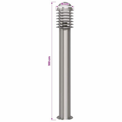 vidaXL Outdoor Post Lamp Standing Stainless Steel