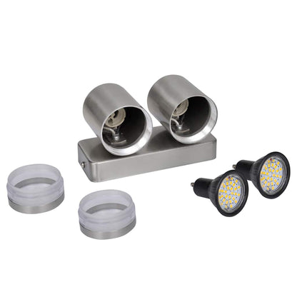 vidaXL LED Wall Lamp Stainless Steel Down with Cone Head