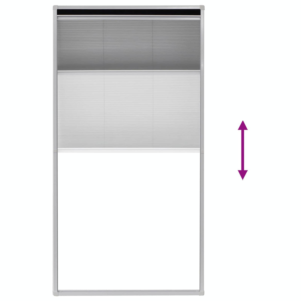 141129 vidaXL Plisse Insect Screen Window 80 x 160 cm