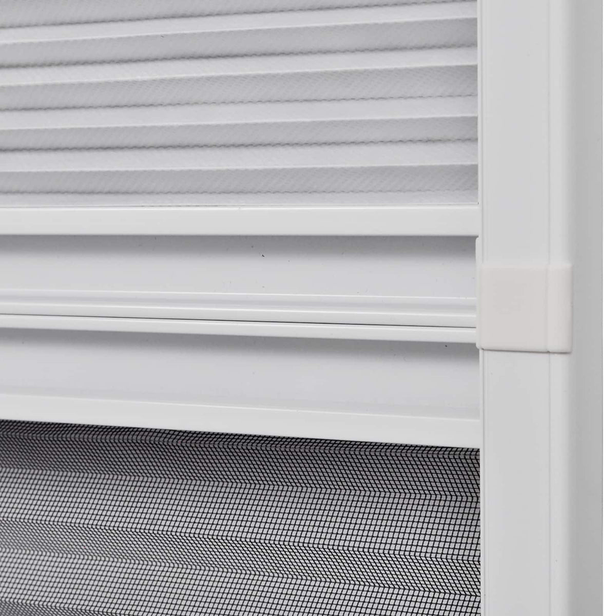 141131 vidaXL Insect Plisse Screen Window Aluminium 160 x 80 cm with Shade
