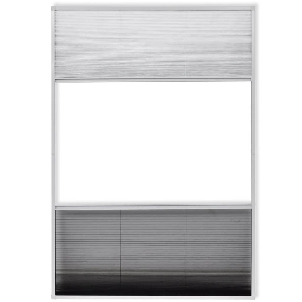 vidaXL Insect Plisse Screen Window Aluminium 160 x 80 cm with Shade