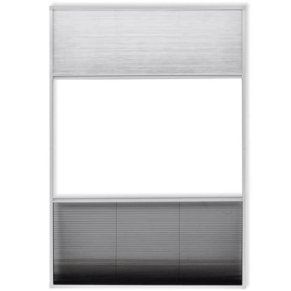 vidaXL Insect Plisse Screen Window Aluminium 160 x 80 cm with Shade
