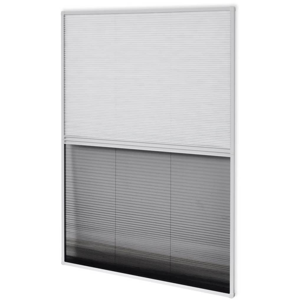 vidaXL Insect Plisse Screen Window Aluminium 160 x 80 cm with Shade