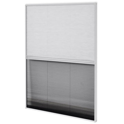 vidaXL Insect Plisse Screen Window Aluminium 160 x 80 cm with Shade