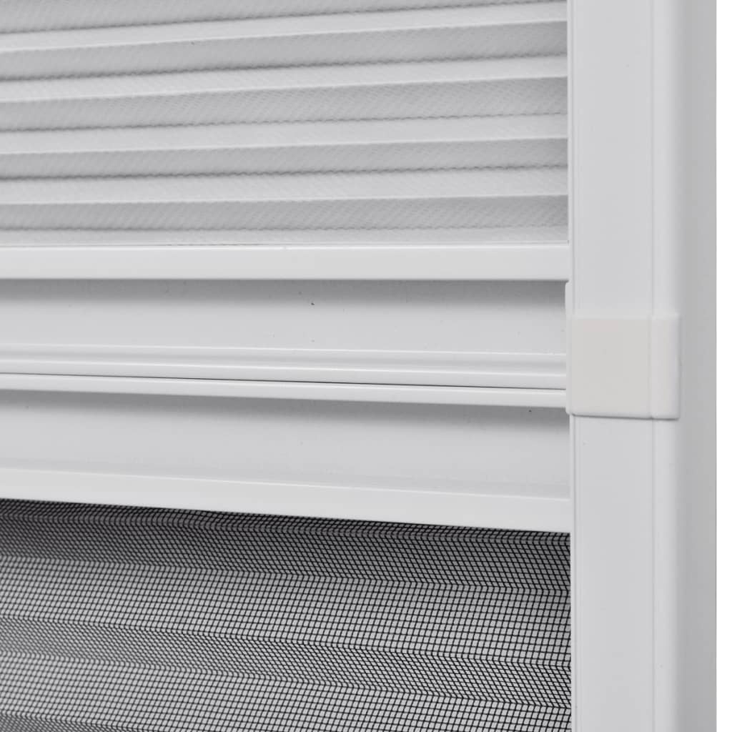 vidaXL Insect Plisse Screen Window Aluminium 160 x 80 cm with Shade