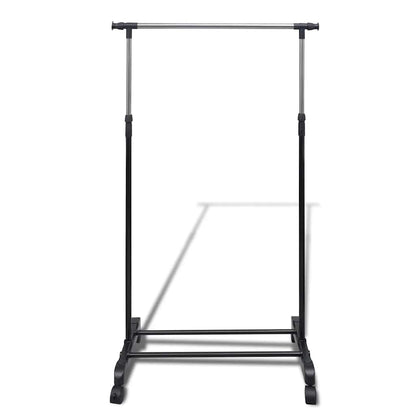 vidaXL Clothes Rack | Set of 2 | Black, Silver | Stainless steel, PP plastic