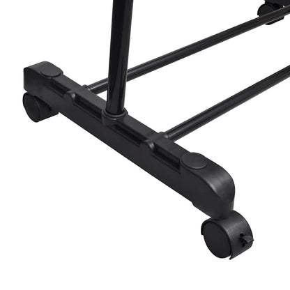 vidaXL Clothes Rack | Set of 2 | Black, Silver | Stainless steel, PP plastic
