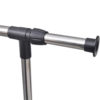 vidaXL Clothes Rack | Set of 2 | Black, Silver | Stainless steel, PP plastic