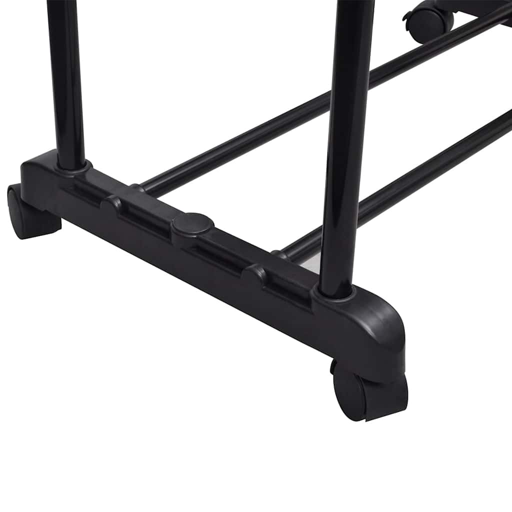 vidaXL Clothes Rack | Set of 2 | Black, Silver | Stainless Steel, PP Plastic
