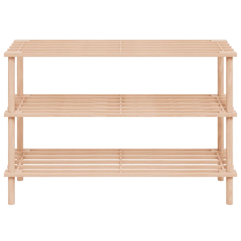 vidaXL 3-Tier Shoe Racks 2 pcs Solid Fir Wood